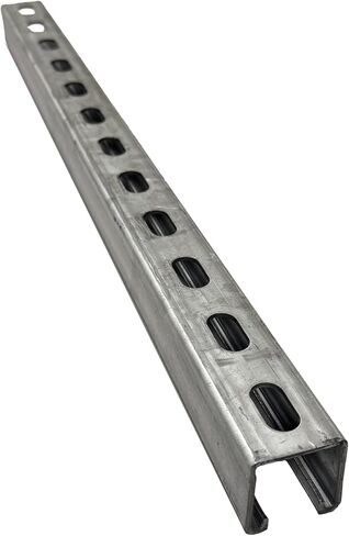 MIRO Industries 1-5/8" G90 Galvanized Steel Strut Channel, 24" Length - Made in USA - Corrosion-Resistant for Indoor & Outdoor Use - Professional-Grade MEP Support Infrastructure - Single Piece | Corrosion-Resistant for Indoor & Outdoor Use; Professional- in Kuwait