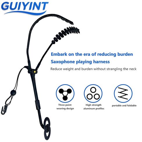 Saxophone Harness Saxophone Neck Strap Saxophone Harness | Replacement for Jazzlab Saxholder Pro. Top saxophone neck strap with wide shoulder padding for even weight and pain relief. in Kuwait