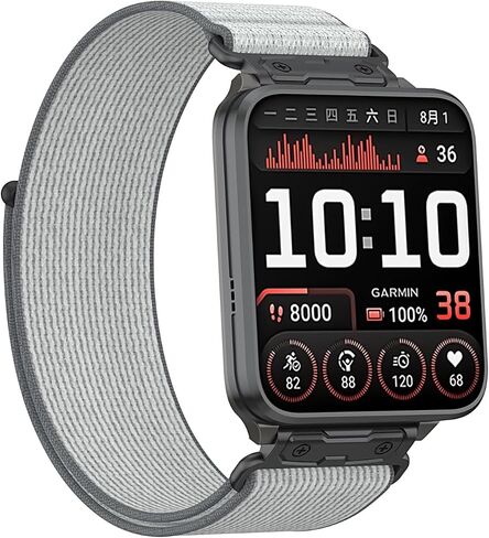 Nylon Loop Strap Compatible with Garmin Venu X1 Watch Band, Quick Release Sport Soft Adjustable Breathable Wristband Replacement for Men in Kuwait
