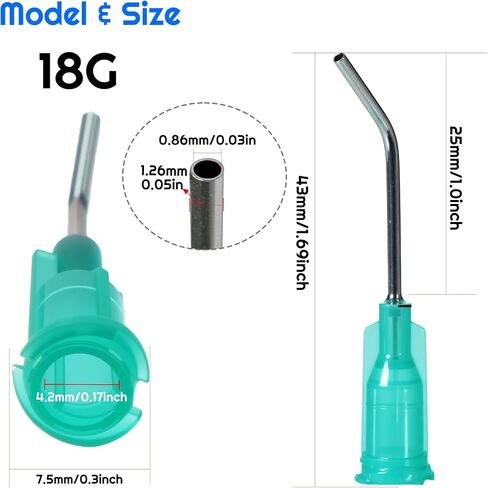 15pcs18G blunt tip glue dispensing nozzles Blunt-nosed needle glue applicator, used for applying industrial liquids, adhesives, inks, perfumes, lip glosses. 45 Degrees Bent 1inches (18G 15pcs) in Saudi Arabia