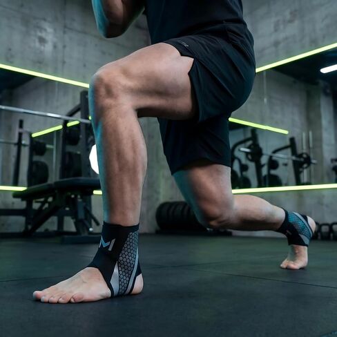Ankle Brace.Adjustable Velcro Stabilizer, Compression Sleeve for Sprain Relief, Arch and Heel Support, for Running, Walking, Sports.（2 PCS） in Kuwait