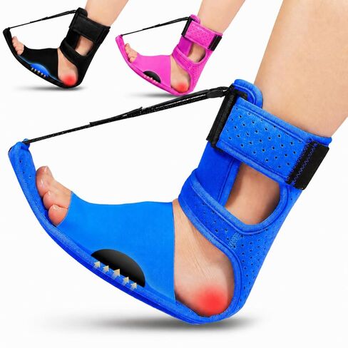 Plantar Fasciitis Night Splint, Night Splint for Plantar Fasciitis Women & Men, Adjustable Straps Stretch the Plantar Fascia, Helps Relieve Heel & Morning First Step Pain, Soft & Breathable, Black in Kuwait