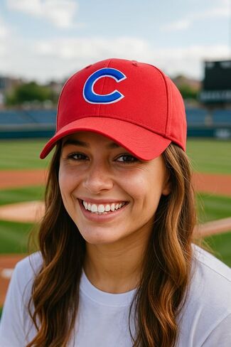 Officially Licensed Chicago Baseball Red MVP Hat Adjustable Cubs Classic Team Logo Embroidered Structured Cap in Kuwait