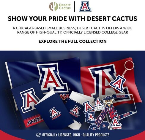 قبعة بيسبول جامعة أريزونا صبار الصحراء UA Wildcats قبعات مطرزة ذات حواف قبعة قابلة للتعديل بحزام قماش للبالغين (نمط J1 عتيق) أزرق in Kuwait