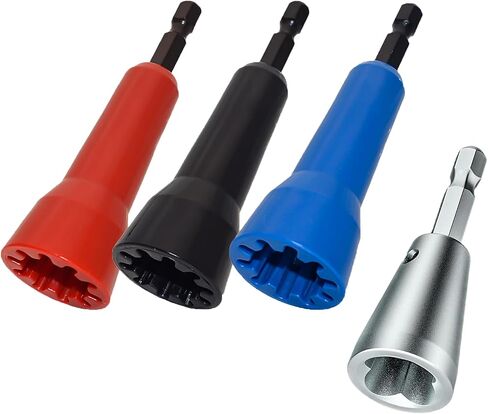 4 PCS Wire Nut Twister，Fast Wire Twister Tool for Drill，Wire Nut Twiter for Drill, Spin Twist Wire Connector Socket, Wire Connector Driver with 1/4" Chuck，Wire Stripping and Twisting Tool in Kuwait
