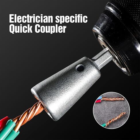 4 PCS Wire Nut Twister，Fast Wire Twister Tool for Drill，Wire Nut Twiter for Drill, Spin Twist Wire Connector Socket, Wire Connector Driver with 1/4" Chuck，Wire Stripping and Twisting Tool in Kuwait