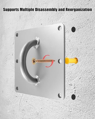 7.8 x 7.8 Inch D-Ring Anchor Plate for Concrete Walls Ceilings Columns, Heavy Duty Reusable Fall Protection D-Plate Anchor, Thickness 8mm in Kuwait
