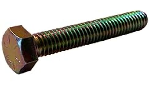 1/4-20 × 2-1/2 بوصة مسمار صنبور سداسي درجة 8 زنك أصفر (الكمية: 25) ملولب بالكامل in Kuwait