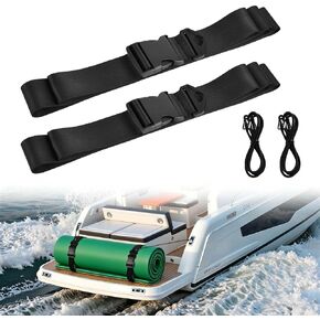 2 Set Multifunctional Floating Mat Straps with Quick-Release Buckles 59" Rope Hanger and Adjustable Floating Water Pad Strap-Attach Eyelets & Carry Loops for Secure Lily Pad to Boat Cleat or Rail in Saudi Arabia