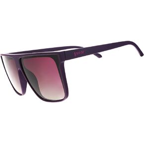 goodr Keeping a High Profile Polarized Sunglasses for Men & Women, Large Sized (FLG), Dark Purple Solid Frame with Purple Lens in Kuwait