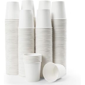 Vumdua 300 Pcs 6 oz Disposable Paper Cups, Hot Cold Beverage Drinking Cup for Coffee, Water, Tea, Juice, Espresso & Cortado (White) in Saudi Arabia