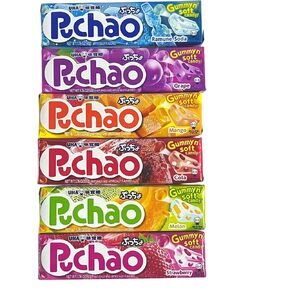 حلوى مطاطية يابانية ناعمة من Puchao (6 عبوات) كولا ورامون وعنب وفراولة وبطيخ ومانجو ومجموعة هدايا متنوعة in Kuwait