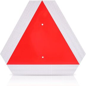 2026 Reflective Upgraded Version Slow Moving Vehicle Sign, Aluminum Slow Moving Vehicle Triangle Signs, Suitable for Vehicles, Golf carts, Tractors, UTV And Other Outdoor Accessories in Saudi Arabia