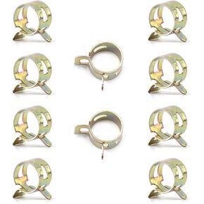 20pcs 0.55" ID Constant Tension Band Hose Clamps, 14mm Spring Band Type Action Hose Clamp Manganese Steel Fuel Line Clamp Low Pressure Air Clip Clamp for Fuel Hose Line Water Pipe Air Tube yellow in Kuwait
