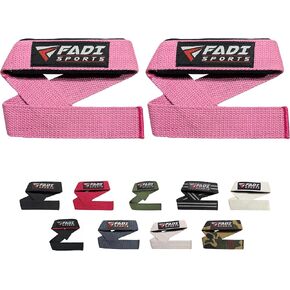 Lifting Wrist Straps for Men & Women, 24 Inch Cotton Weightlifting Straps with 5mm Padded Neoprene, Gym Grip Support for Deadlifts, Pull Ups, Workout, Powerlifting, Bodybuilding & Fitness in Kuwait