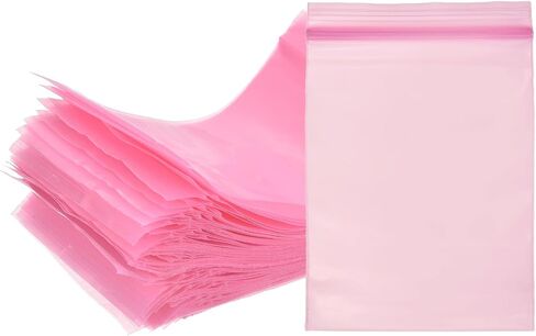 PATIKIL Plastic Reclosable Zip Bags, (3" x 5" - 4.7 Mil Thick, Black) (200 Pcs), Opaque Resealable Poly Zip Bag Waterproof Lock Seal Zipper Bags, Suit for - Jewelry/Photos/Shipping in Kuwait