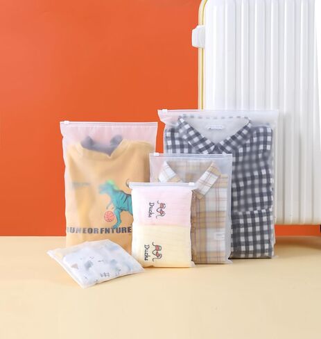 50-piece Clear Zipper Storage Bags, Reusable Waterproof Dust-Proof Pouches for Clothes Sortingof 9.8×11.8 inches,(25×30cm) in Kuwait