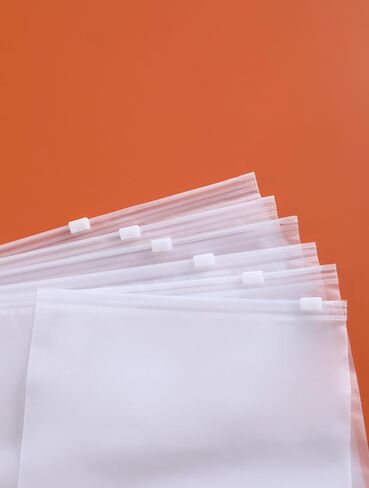 50-piece Clear Zipper Storage Bags, Reusable Waterproof Dust-Proof Pouches for Clothes Sortingof 9.8×11.8 inches,(25×30cm) in Kuwait