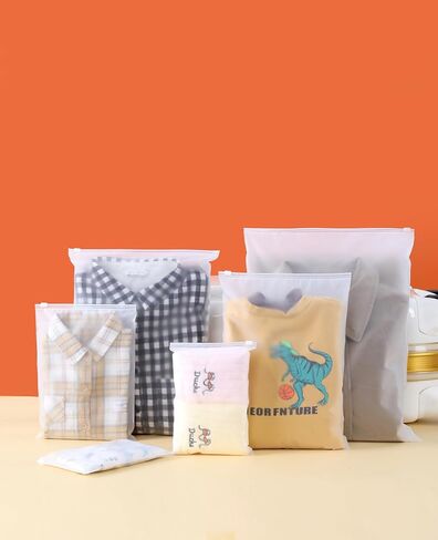 50-piece Clear Zipper Storage Bags, Reusable Waterproof Dust-Proof Pouches for Clothes Sortingof 9.8×11.8 inches,(25×30cm) in Kuwait