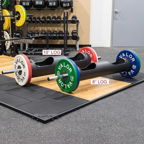 قضيب تسجيل Valor Fitness Strongman - معدات قوية للخدمة الشاقة لرفع الأثقال والضغط والمنافسة وتدريبات القوة - متوفرة بأثقال تمرين مقاس 8 أو 10 أو 12 بوصة in Kuwait