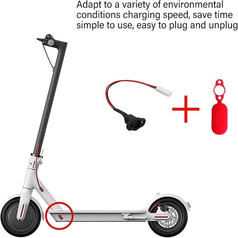 Charging Port with Charging Line Replacement Electric Scooter Charging Port Scooter Accessories in Kuwait