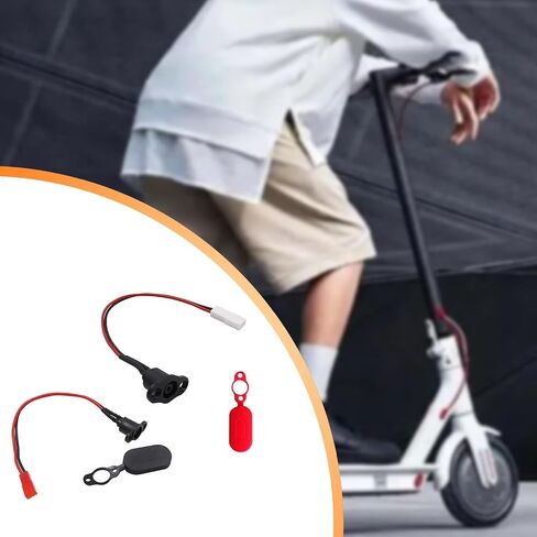 Charging Port with Charging Line Replacement Electric Scooter Charging Port Scooter Accessories in Kuwait