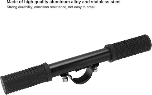 Scooter Kids Handle Grip Bar, Aluminum Alloy Stainless Steel Safety Handrail for Electric Scooters, with Non Slip Comfortable Grip (Black) in Kuwait