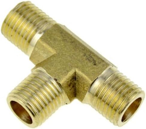 Brass Tee Elbow Pipe Fitting - 2Way & 3Way Connector for Water, Gas, and Oil - 1/8" to 3/4" Female/Male Thread Adapter(3/8In Pe-m) in Kuwait