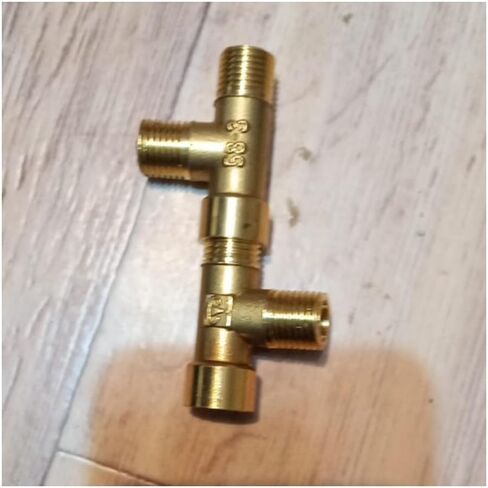 Brass Tee Elbow Pipe Fitting - 2Way & 3Way Connector for Water, Gas, and Oil - 1/8" to 3/4" Female/Male Thread Adapter(3/8In Pe-m) in Kuwait