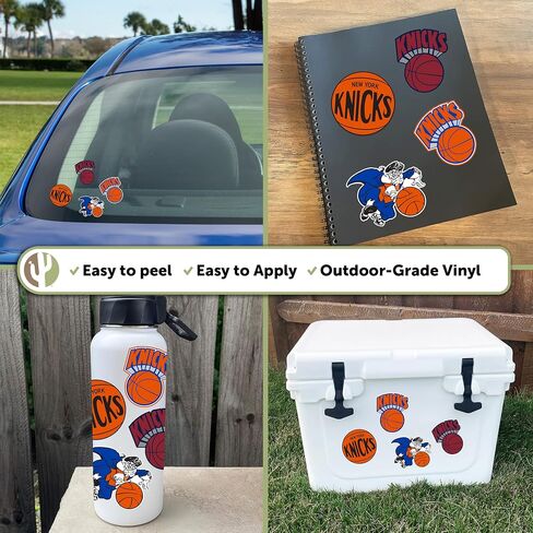 ملصق Desert Cactus New York Knicks ملصق NBA مرخص رسميًا من الفينيل لزجاجة مياه للكمبيوتر المحمول ودفتر قصاصات السيارة (عتيق T2-B) in Kuwait