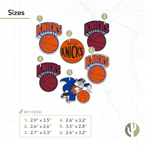 ملصق Desert Cactus New York Knicks ملصق NBA مرخص رسميًا من الفينيل لزجاجة مياه للكمبيوتر المحمول ودفتر قصاصات السيارة (عتيق T2-B) in Kuwait