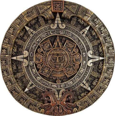EW Designs Pretty Multicolored Realistic Ancient Aztec Calendar Date Vinyl Decal Bumper Sticker (4" Wide) in Kuwait