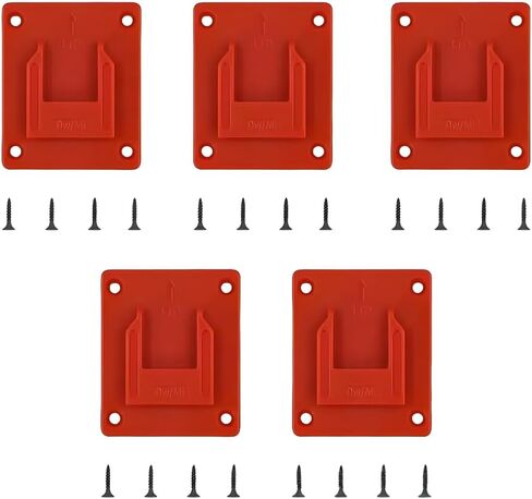 M18 Battery Holder and Tool Holders for Milwaukee M18 18V 5pc Wall Mount Hanger Battery plate 5pc Drill Tool Storage Shelf with Screwsbandsaw mount bracket in Kuwait