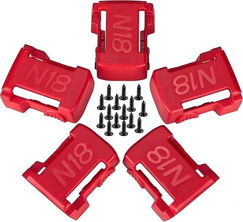M18 Battery Holder and Tool Holders for Milwaukee M18 18V 5pc Wall Mount Hanger Battery plate 5pc Drill Tool Storage Shelf with Screwsbandsaw mount bracket in Kuwait