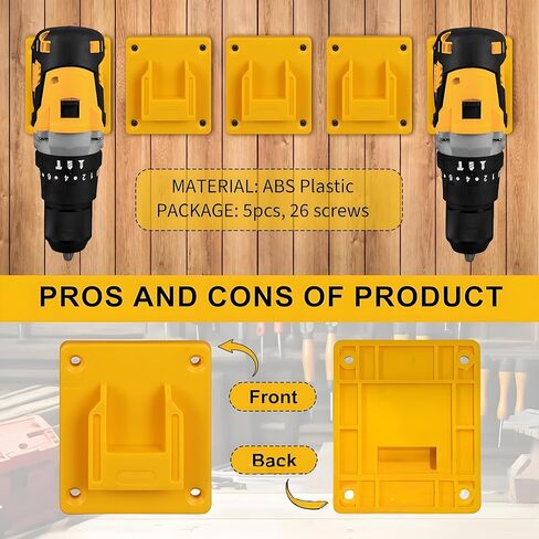 M18 Battery Holder and Tool Holders for Milwaukee M18 18V 5pc Wall Mount Hanger Battery plate 5pc Drill Tool Storage Shelf with Screwsbandsaw mount bracket in Kuwait
