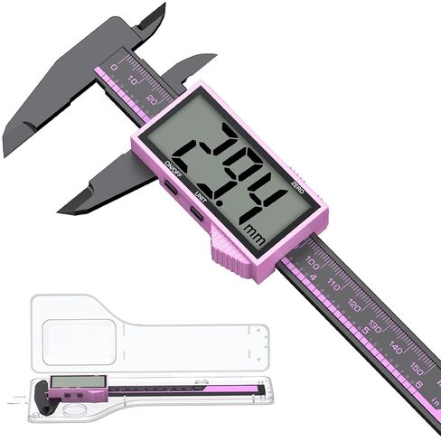 مجموعة فرجار رقمي HDLNKAK مقاس 6 بوصات، أداة قياس، فرجار رنيه دقيق 0.01 بوصة - شاشة LCD كبيرة مع مفتاح بوصة/ملليمتر، ميزة الإيقاف التلقائي، قياس لقياسات دقيقة بنفسك. in Kuwait