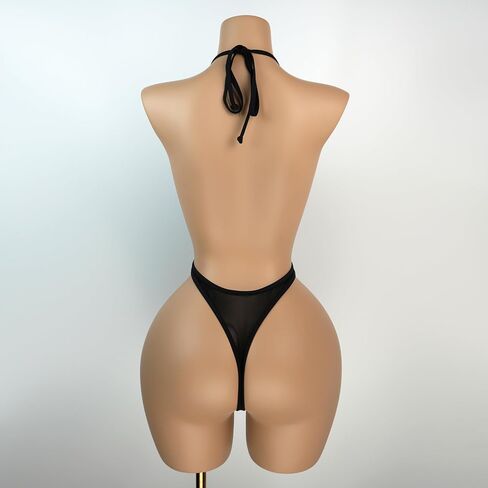 SHERRYLO Sheer One Piece Swimsuit Thong Bathing Suit High Cut See Through Monokini for Women Sexy Transparent Mesh Swimsuits in Kuwait