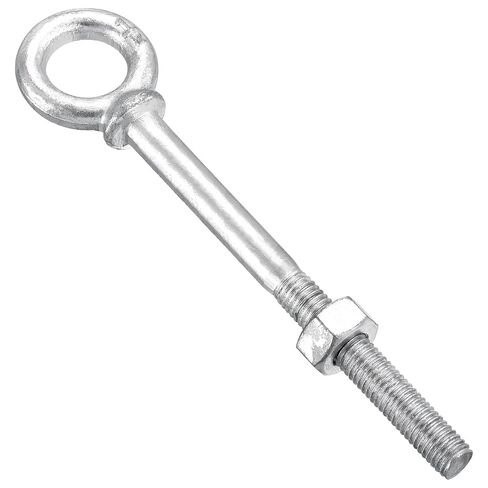METALLIXITY Shoulder Eye Bolt (1/2"x6") 1Pcs, Carbon Steel Machinery Lifting Ring Threaded Eye Bolt - for Load Hoisting, White in Kuwait