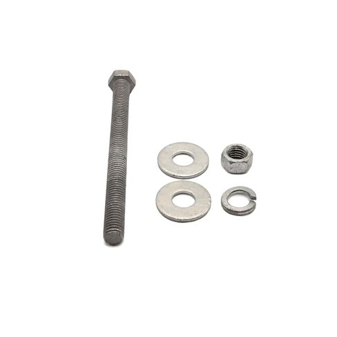 5/8"-11 x 6 Hot Dipped Galvanized Hex Bolt Kit (25 Sets) w/ 50 Flat washers, 25 Nuts, 25 Split Lock washers. Grade A307, Full Thread - by Fastener Depot in Kuwait