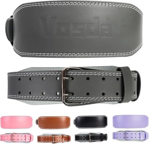 Weight Lifting Belt for Bodybuilding Powerlifting, Leather Cross Training Dip Lifting Belt, 4 Inch Wide Weightlifting with Metal Buckle, Adjustable Olympic Lifting Deadlift Training Belt for Women Men in Kuwait