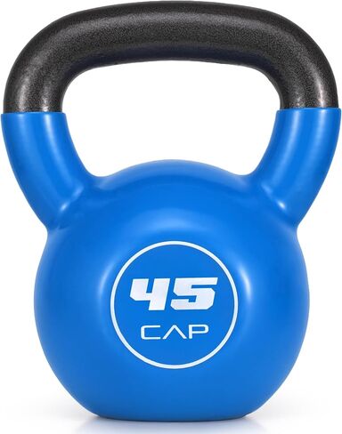 CAP Vinyl Coated Cast Iron Kettlebell, 45 LB Home Gym Weight in Kuwait
