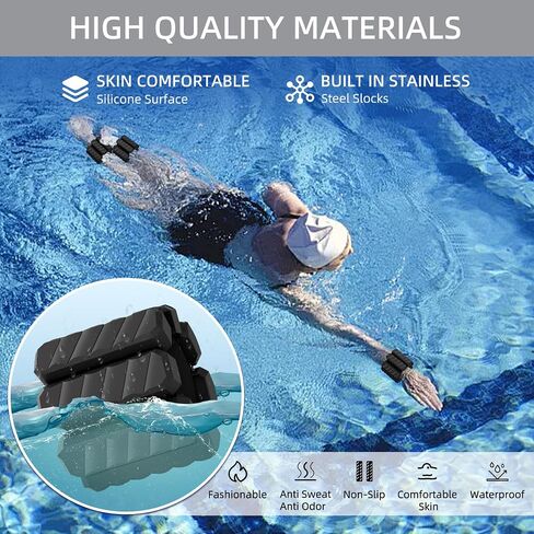 Adjustable Wearable Pilates Wrist & Ankle Weights For Women & Men | with Resistance Loop Exercise Bands, 2LBS Weights Silicone Wrist Bangles，Workout, Travel, Yoga, Barre, Strength Training in Kuwait