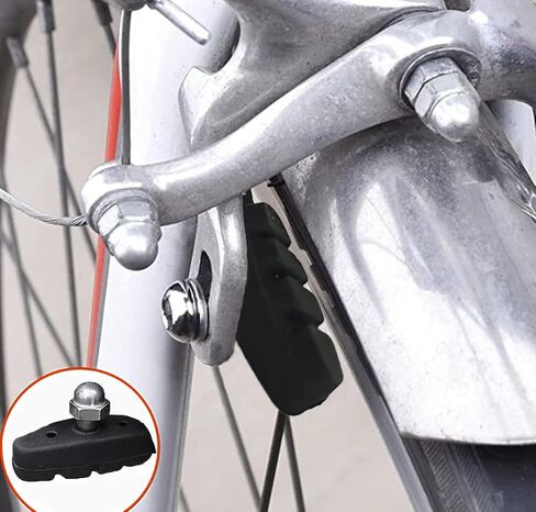 Bike Brakes Pads Set, 53mm for Mountain Bicycle Universal V-Brake Blocks with Hex Nut and Shims, No Noise No Skid in Kuwait