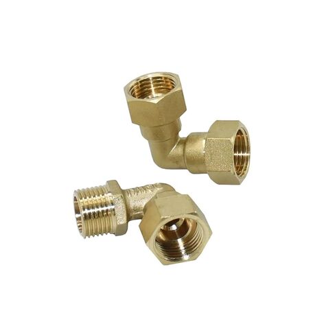 1 قطعة النحاس 1/2 "3/4" 1 "ذكر أنثى الموضوع موصل الحنفية 90 درجة تركيبات الكوع أنبوب موصلات تدوير G1/2 G3/4 G1 (B) تركيبات سباكة in Kuwait