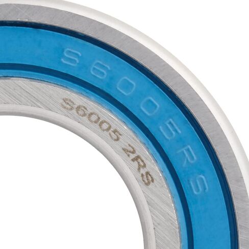 [10 عبوات] S6005-2RS - محمل كروي ذو أخدود عميق من الفولاذ المقاوم للصدأ 0.984 بوصة × 1.85 بوصة × 0.472 بوصة (ID x OD x W) | 25 مم × 47 مم × 12 مم (القطر × العرض × العرض) مع ختم مطاطي مزدوج in Kuwait