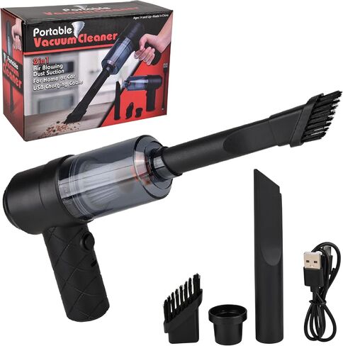 Mini Handheld Vacuum Cleaner – 12" Compact Cordless Design for Tight Spaces, Car Interiors, Desk Crumbs & Building Bricks Toy Cleanup – Boxed, USB-C Rechargeable, Lightweight & Portable in Kuwait