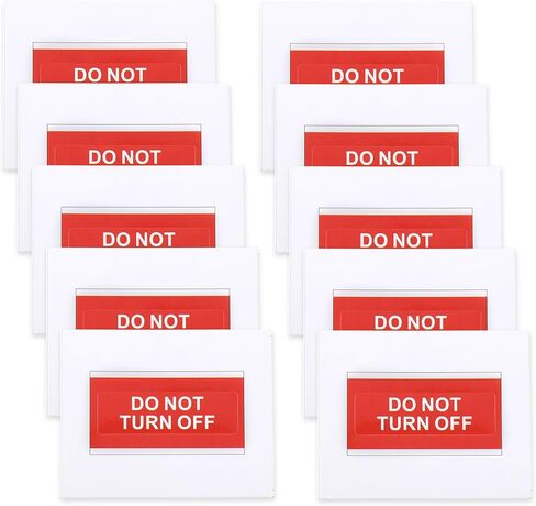 100pcs Do Not Turn Off Warning Stickers Self Adhesive Stickers 40x12mm Stick Art Paper Decal For Switch Light Machine Computer Warning in Kuwait