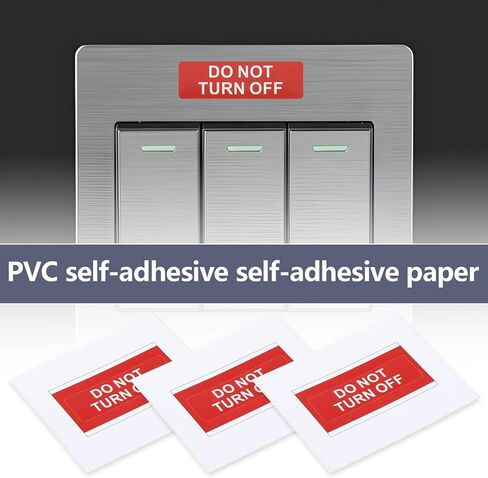 100pcs Do Not Turn Off Warning Stickers Self Adhesive Stickers 40x12mm Stick Art Paper Decal For Switch Light Machine Computer Warning in Kuwait