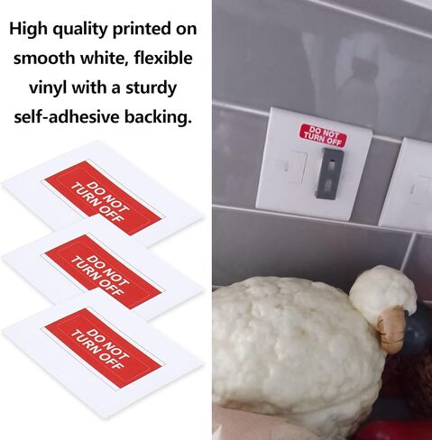 100pcs Do Not Turn Off Warning Stickers Self Adhesive Stickers 40x12mm Stick Art Paper Decal For Switch Light Machine Computer Warning in Kuwait