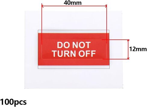 100pcs Do Not Turn Off Warning Stickers Self Adhesive Stickers 40x12mm Stick Art Paper Decal For Switch Light Machine Computer Warning in Kuwait